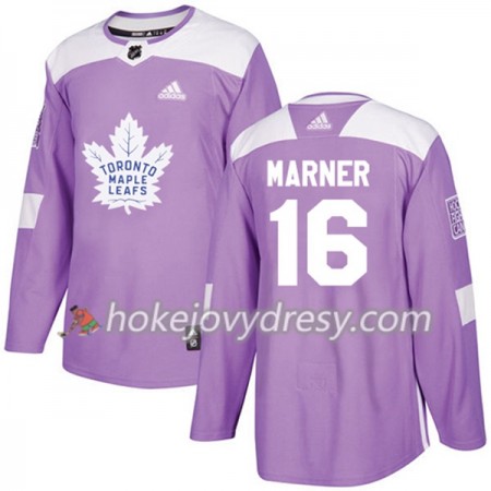 Pánské Hokejový Dres Toronto Maple Leafs Mitchell Marner 16 Adidas 2017-2018 Nachová Fights Cancer Practice Authentic